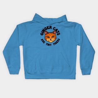 Ginger Cats are tiny Tigers Kids Hoodie